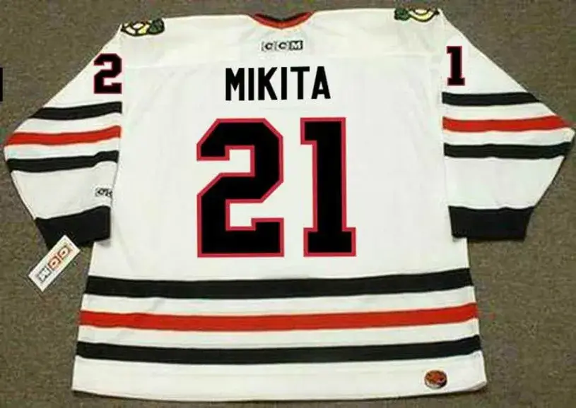 STAN MIKITA Chicago Blackhawks 1975 CCM Throwback Home NHL Hockey Jersey 