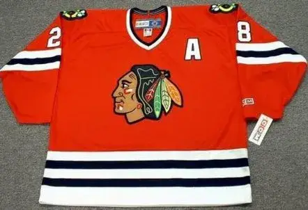 STEVE LARMER Chicago Blackhawks 1990 CCM Throwback Away NHL Hockey Jersey