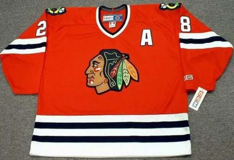 STEVE LARMER Chicago Blackhawks 1990 CCM Throwback Away NHL Hockey Jersey
