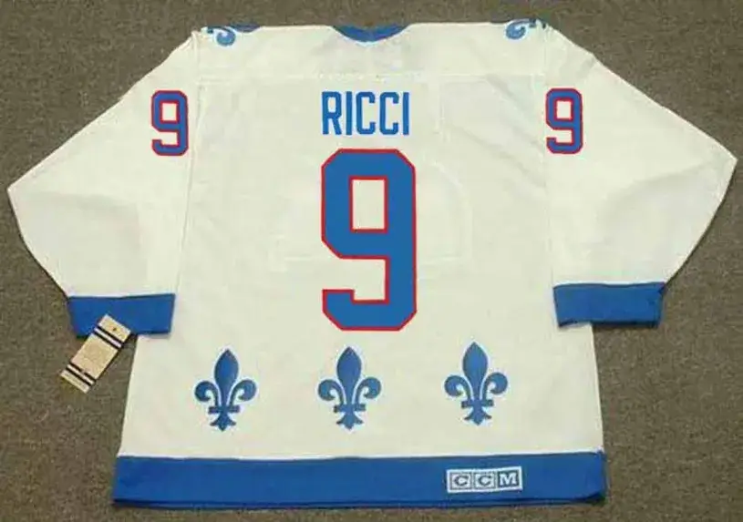 MIKE RICCI Quebec Nordiques 1994 Home CCM Throwback NHL Hockey Jersey 