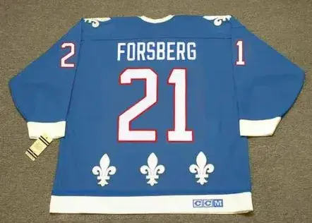 PETER FORSBERG Quebec Nordiques 1994 Away CCM Throwback NHL Hockey Jersey 