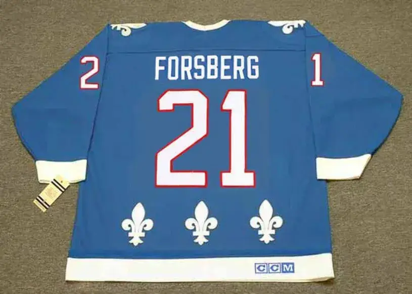PETER FORSBERG Quebec Nordiques 1994 Away CCM Throwback NHL Hockey Jersey 