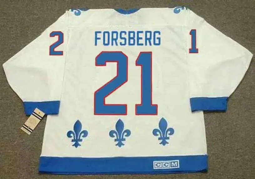 PETER FORSBERG Quebec Nordiques 1994 Home CCM Throwback NHL Hockey Jersey 
