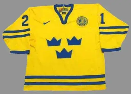 PETER FORSBERG Team Sweden Nike Olympic Throwback Hockey Jersey