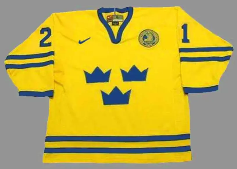 PETER FORSBERG Team Sweden Nike Olympic Throwback Hockey Jersey