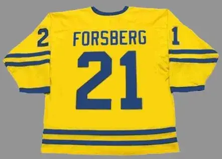 PETER FORSBERG Team Sweden Nike Olympic Throwback Hockey Jersey 