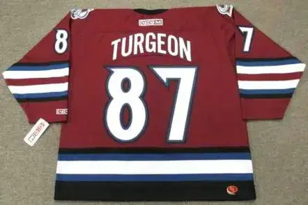 PIERRE TURGEON Colorado Avalanche 2005 CCM Throwback Alternate NHL Hockey Jersey 