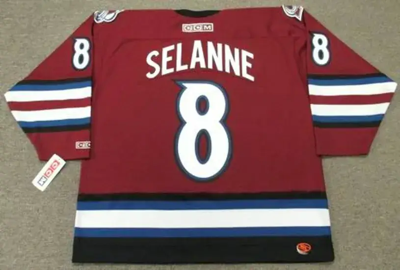 TEEMU SELANNE Colorado Avalanche 2003 CCM Throwback Alternate NHL Hockey Jersey 
