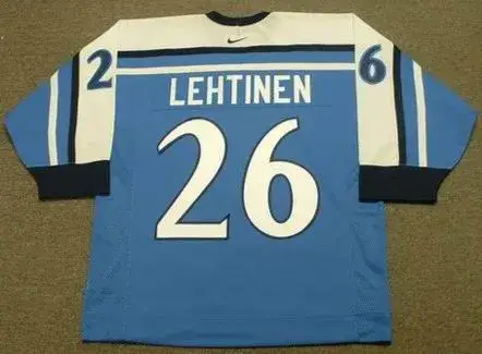 JERE LEHTINEN 2002 Team Finland Nike Olympic Throwback Hockey Jersey 
