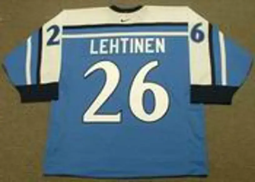 JERE LEHTINEN 2002 Team Finland Nike Olympic Throwback Hockey Jersey 