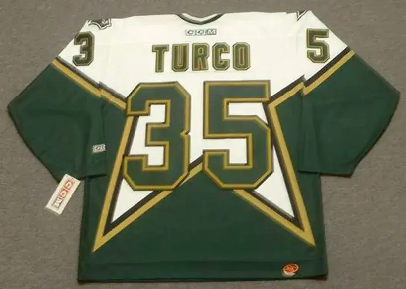MARTY TURCO Dallas Stars 2003 CCM Throwback Home NHL Jersey 