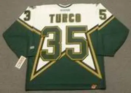 MARTY TURCO Dallas Stars 2003 CCM Throwback Home NHL Jersey 
