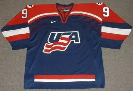 MIKE MODANO 2002 USA Nike Olympic Throwback Hockey Jersey