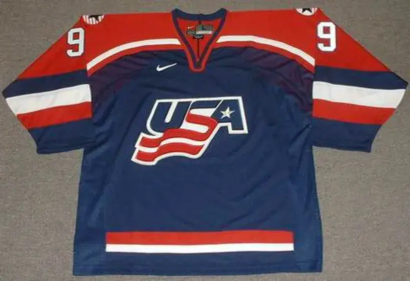 MIKE MODANO 2002 USA Nike Olympic Throwback Hockey Jersey