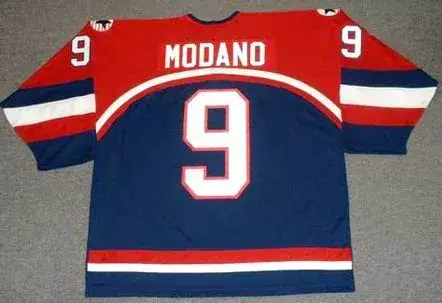 MIKE MODANO 2002 USA Nike Olympic Throwback Hockey Jersey 