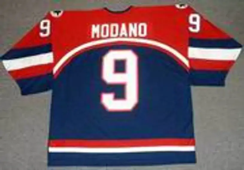 MIKE MODANO 2002 USA Nike Olympic Throwback Hockey Jersey 