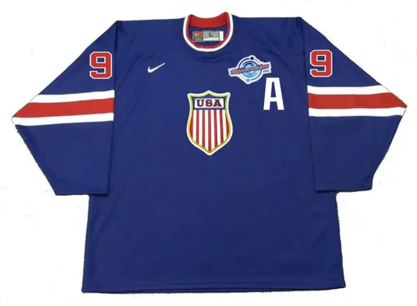 MIKE MODANO 2004 “World Cup” USA Nike Throwback Hockey Jersey 
