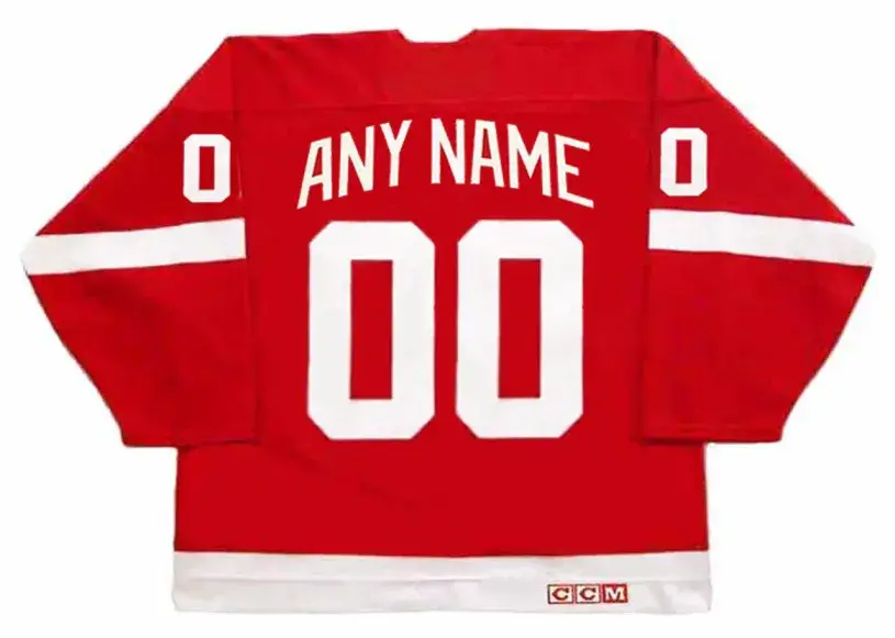 DETROIT RED WINGS 1990’s CCM Throwback Jersey Customized “Any Name & Number(s)” 