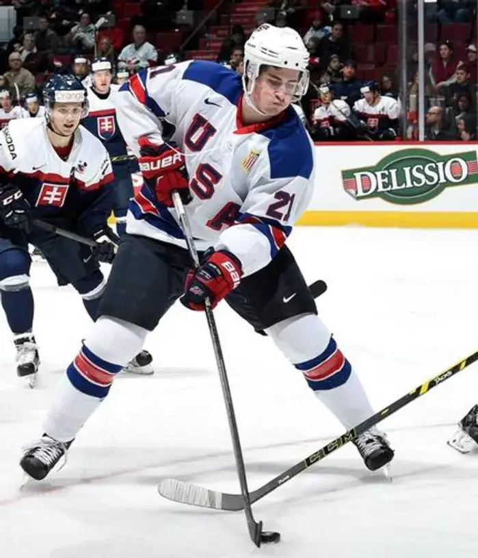 DYLAN LARKIN 2014 USA Nike Throwback Hockey Jersey 