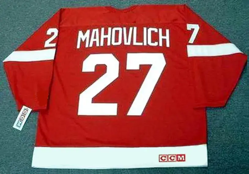 FRANK MAHOVLICH Detroit Red Wings 1968 CCM Throwback NHL Hockey Jersey 