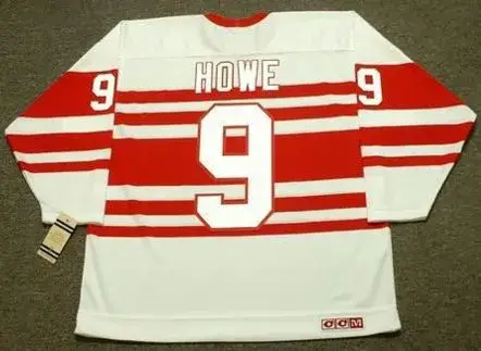 GORDIE HOWE Detroit Red Wings 1940’s CCM Vintage Throwback Hockey Jersey 