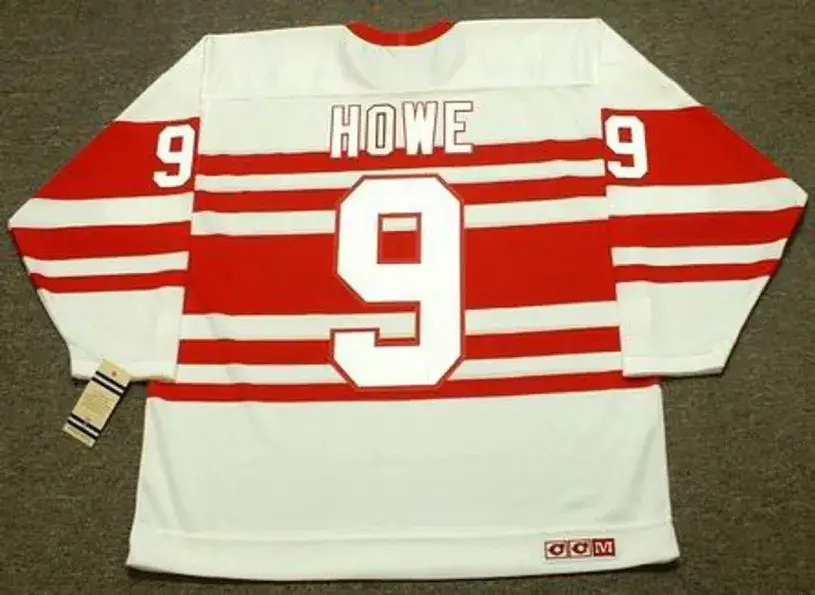 GORDIE HOWE Detroit Red Wings 1940’s CCM Vintage Throwback Hockey Jersey 