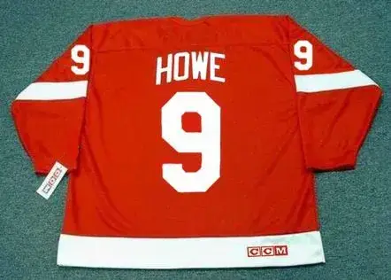 GORDIE HOWE Detroit Red Wings 1962 Home CCM Throwback NHL Hockey Jersey 