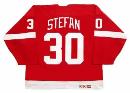 GREG STEFAN Detroit Red Wings 1986 CCM Vintage Throwback NHL Hockey Jersey 