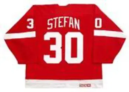GREG STEFAN Detroit Red Wings 1986 CCM Vintage Throwback NHL Hockey Jersey 