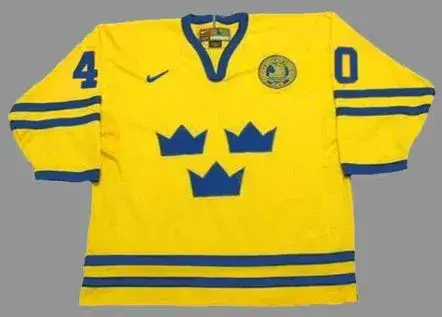HENRIK ZETTERBERG 2002 Team Sweden Nike Olympic Throwback Hockey Jersey