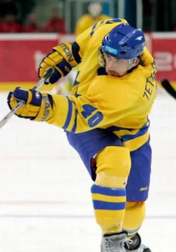 HENRIK ZETTERBERG 2002 Team Sweden Nike Olympic Throwback Hockey Jersey 