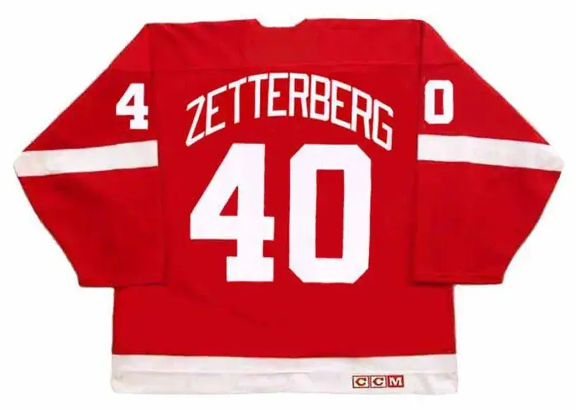 HENRIK ZETTERBERG Detroit Red Wings 2002 Away CCM Throwback NHL Hockey Jersey 