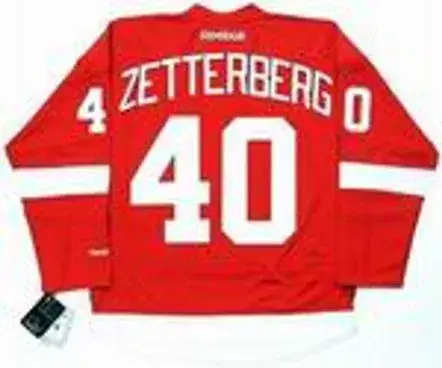 HENRIK ZETTERBERG Detroit Red Wings 2015 REEBOK Throwback NHL Hockey Jersey 