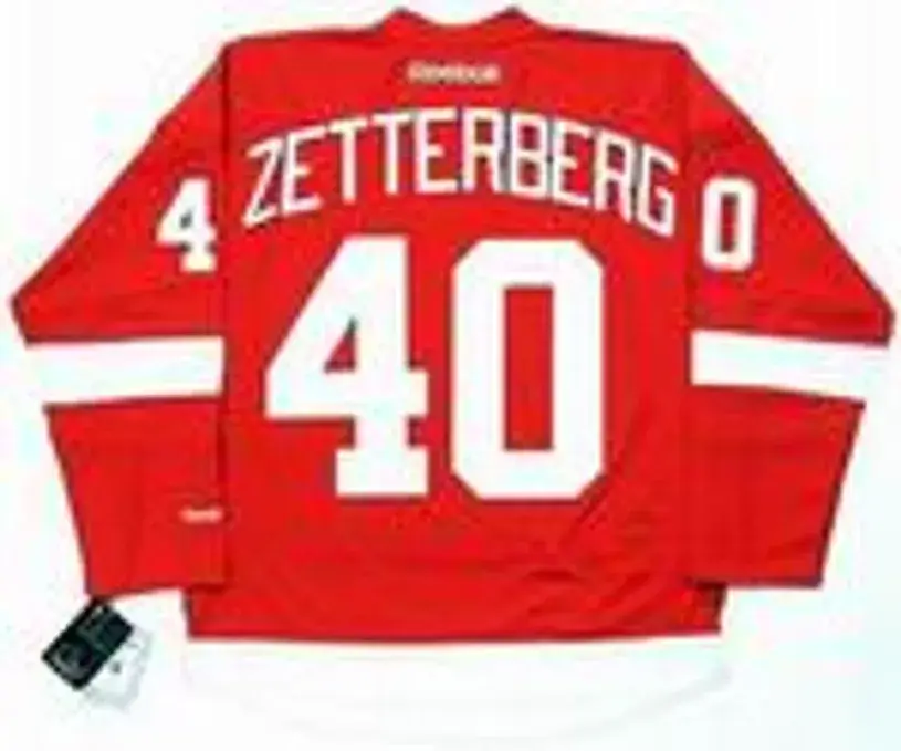 HENRIK ZETTERBERG Detroit Red Wings 2015 REEBOK Throwback NHL Hockey Jersey 