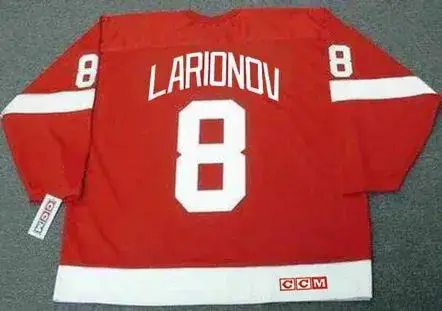 IGOR LARIONOV Detroit Red Wings 2002 Away CCM Throwback Hockey Jersey 