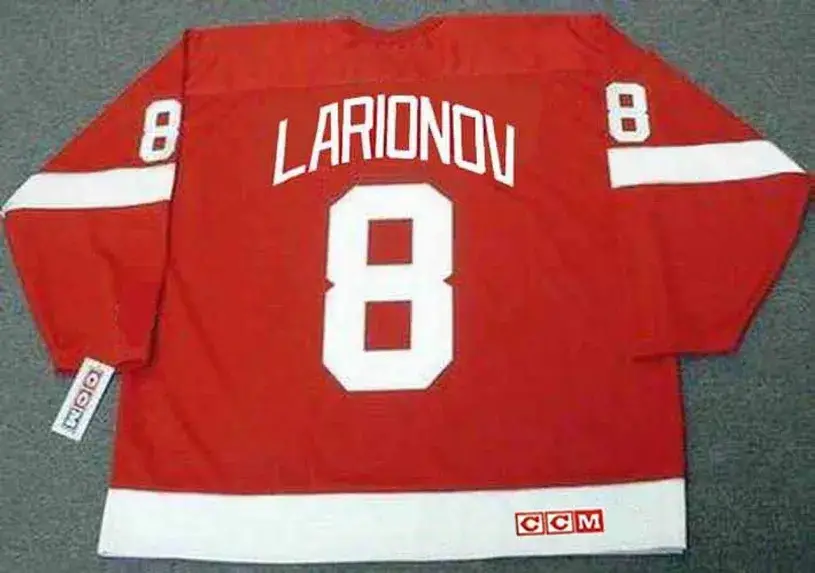 IGOR LARIONOV Detroit Red Wings 2002 Away CCM Throwback Hockey Jersey 