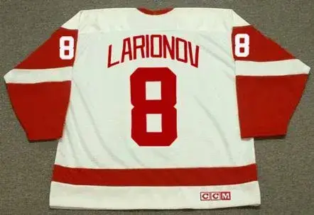 IGOR LARIONOV Detroit Red Wings 2002 Home CCM Throwback Hockey Jersey 