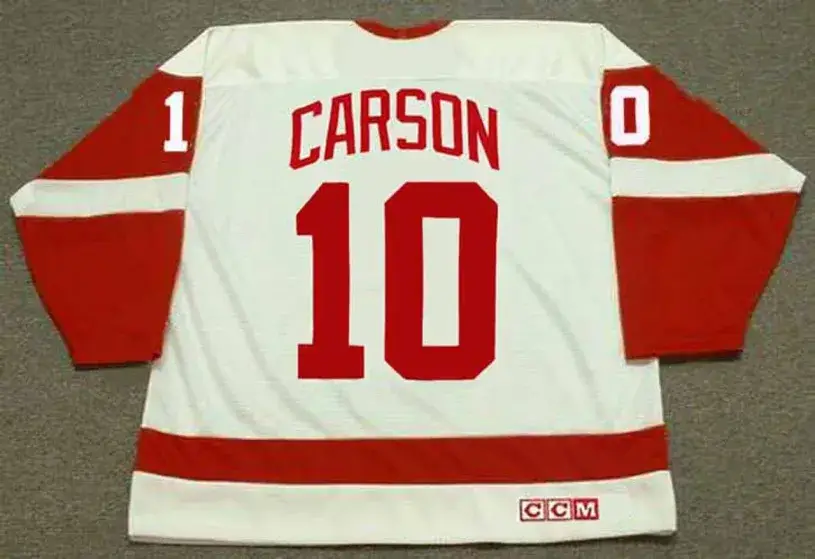JIMMY CARSON Detroit Red Wings 1990 Home CCM Throwback NHL Hockey Jersey 
