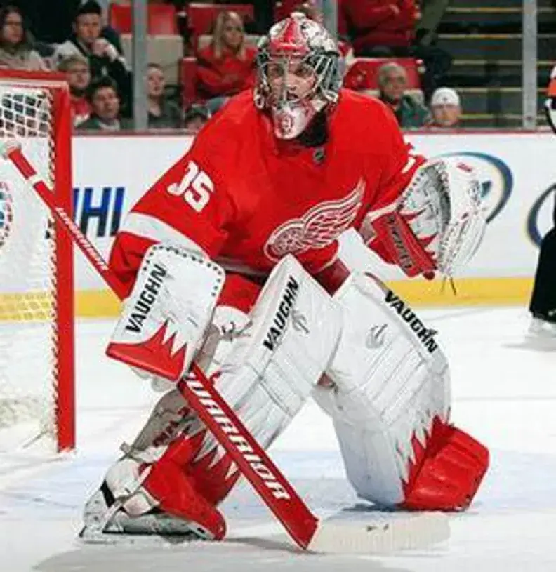 JIMMY HOWARD Detroit Red Wings 2015 REEBOK Throwback Home NHL Hockey Jersey 