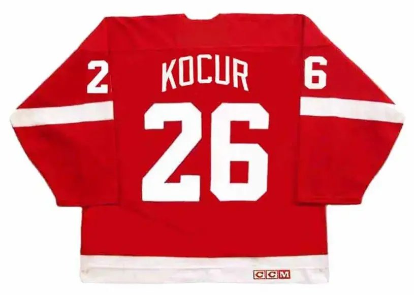 JOEY KOCUR Detroit Red Wings 1989 Away CCM Throwback NHL Hockey Jersey 