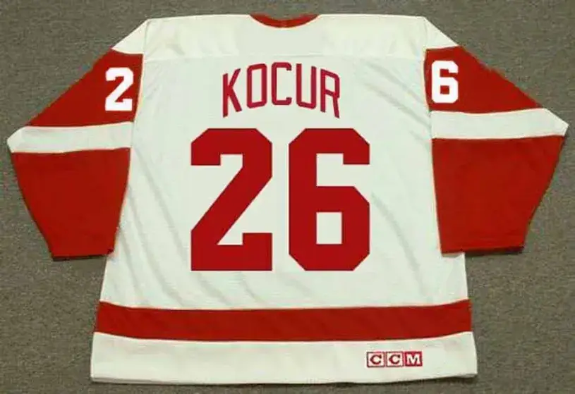 JOEY KOCUR Detroit Red Wings 1989 Home CCM Throwback NHL Hockey Jersey 
