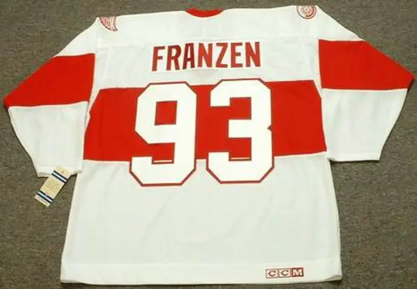 JOHAN FRANZEN Detroit Red Wings 1920’s CCM Vintage Throwback NHL Hockey Jersey 