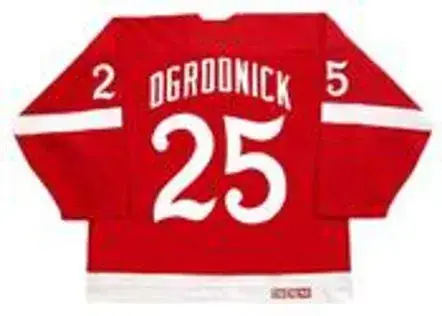 JOHN OGRODNICK Detroit Red Wings 1982 CCM Vintage Throwback NHL Hockey Jersey 
