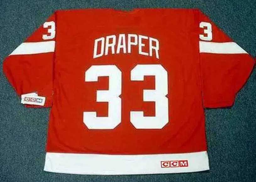 KRIS DRAPER Detroit Red Wings 2002 Away CCM Throwback Hockey Jersey 