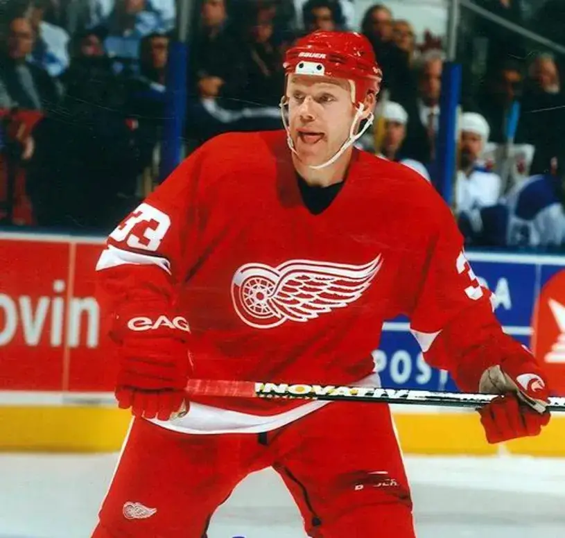 KRIS DRAPER Detroit Red Wings 2002 Away CCM Throwback Hockey Jersey 