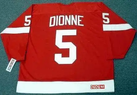 MARCEL DIONNE Detroit Red Wings 1971 Away CCM Throwback NHL Hockey Jersey 