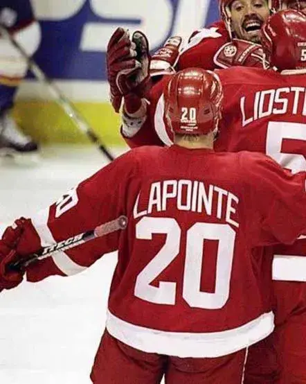 MARTIN LAPOINTE Detroit Red Wings 1999 CCM Vintage NHL Hockey Jersey 