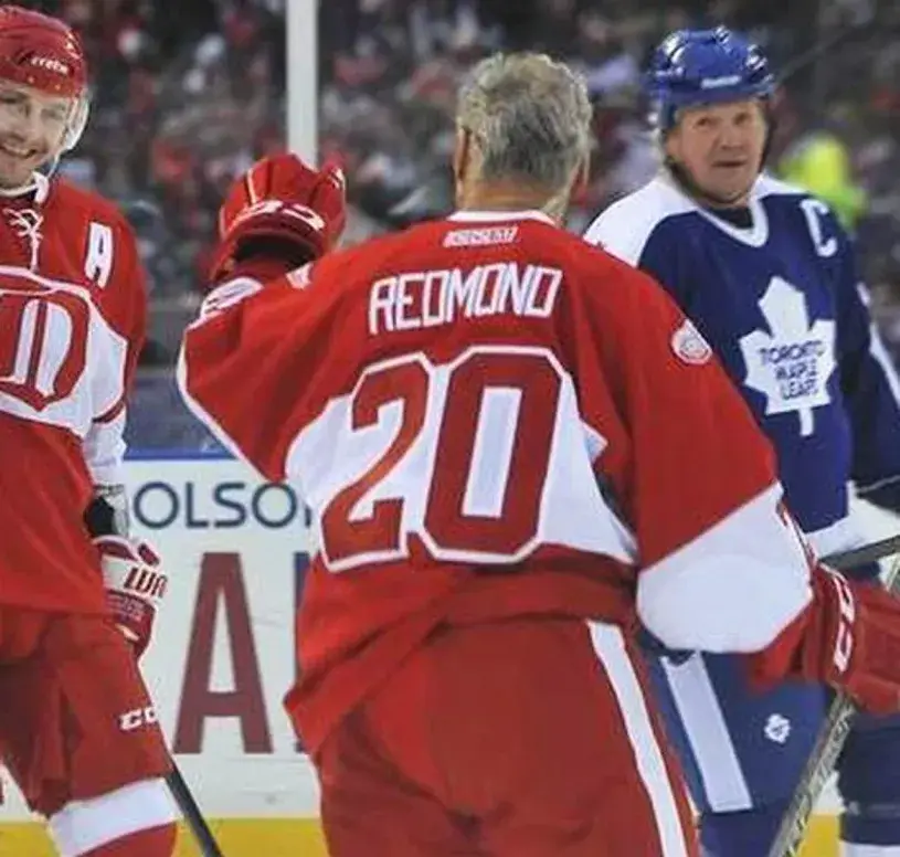 MICKEY REDMOND Detroit Red Wings CCM 2014 “Winter Classic” Alumni Hockey Jersey 