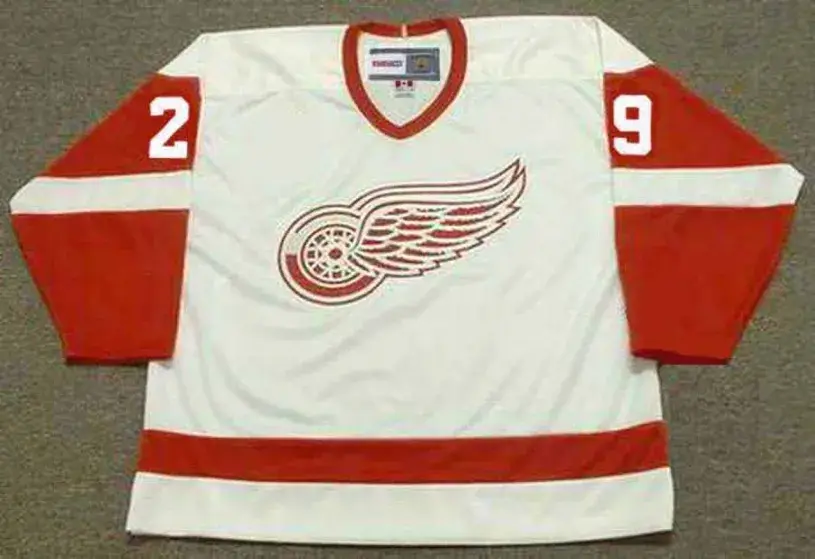 MIKE VERNON Detroit Red Wings 1996 Home CCM Throwback NHL Hockey Jersey