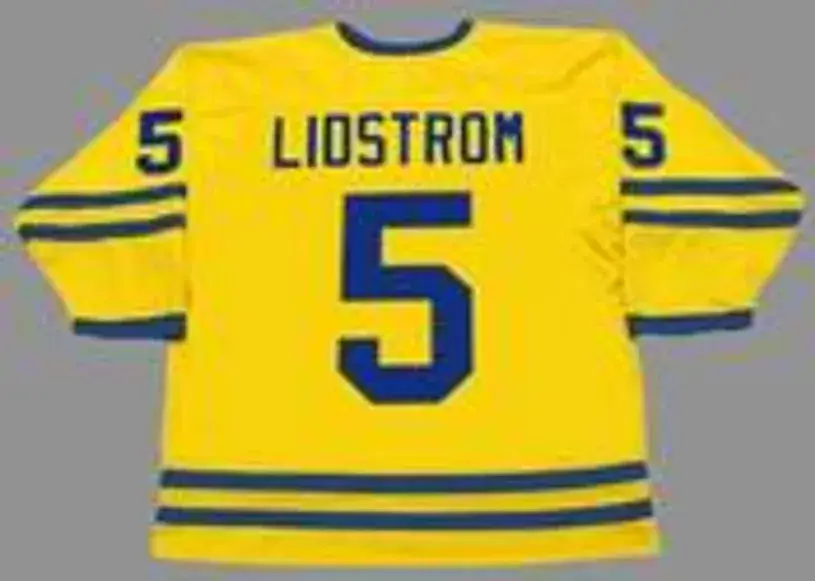 NICKLAS LIDSTROM 2002 Team Sweden Nike Olympic Throwback Hockey Jersey 